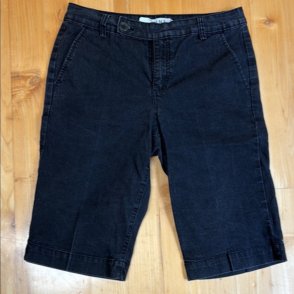 NINE & COMPANY | Black Denim Bermuda Shorts